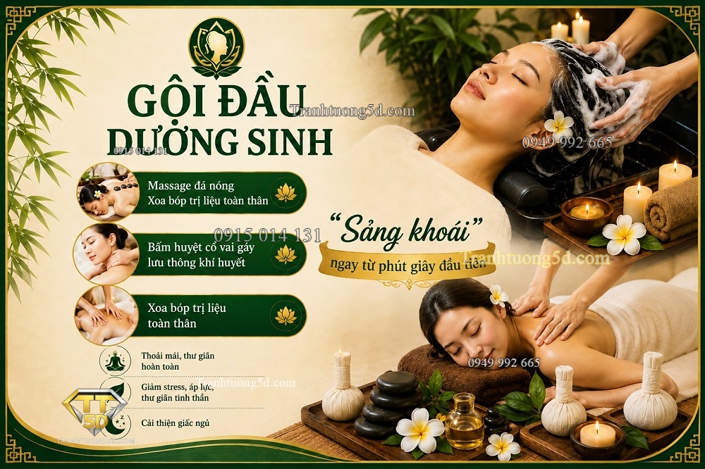 Tranh Dán Tường Dưỡng Sinh Vùng Đầu Cho Spa, Đông Y Cao Cấp GPTGD23620263 Tranh Dán Tường Dưỡng Sinh Vùng Đầu Cho Spa, Đông Y Cao Cấp GPTGD23620263