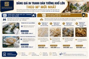 Bảng giá in tranh dán tường khổ lớn theo m2 mới nhất