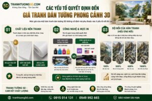 Các yếu tố quyết định đến giá tranh dán tường phong cảnh 3D