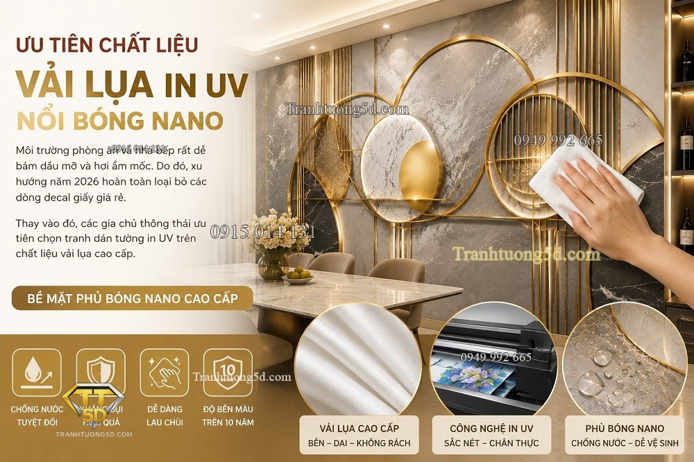 In tranh dán tường phòng ăn nên chọn chất liệu phủ bóng nano cao cấp để đảm bảo In tranh dán tường phòng ăn nên chọn chất liệu phủ bóng nano cao cấp để đảm bảo