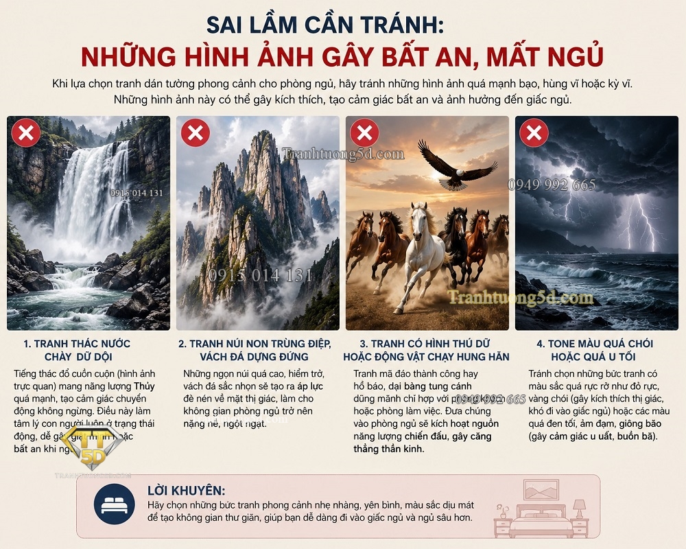 Sai lầm cần tránh Những hình ảnh gây bất an, mất ngủ