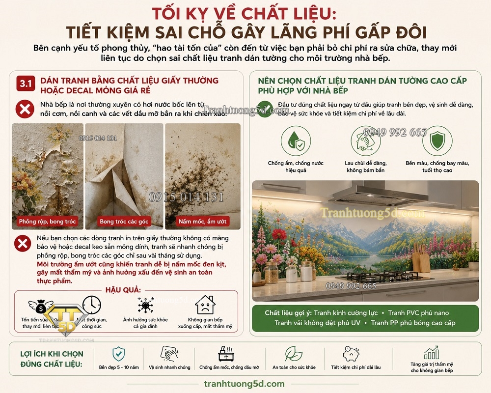 Tối kỵ về chất liệu, Tiết kiệm sai chỗ gây lãng phí gấp đôi