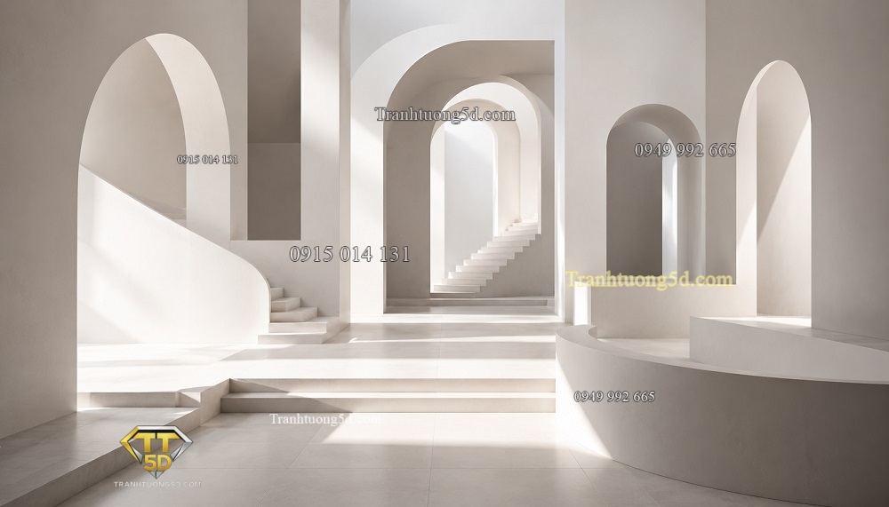 Tranh Không gian hình học 3D phong cách Minimalism PA77202614 Tranh Không gian hình học 3D phong cách Minimalism PA77202614