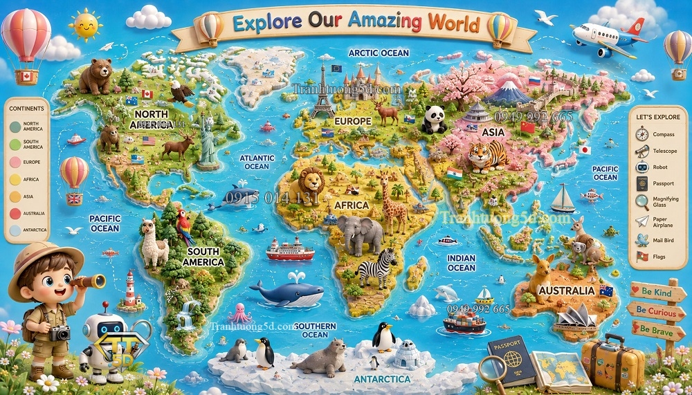 Tranh dán tường BẢN ĐỒ THẾ GIỚI PHIÊU LƯU Little Explorer World Map BG287202615 Tranh dán tường BẢN ĐỒ THẾ GIỚI PHIÊU LƯU Little Explorer World Map BG287202615