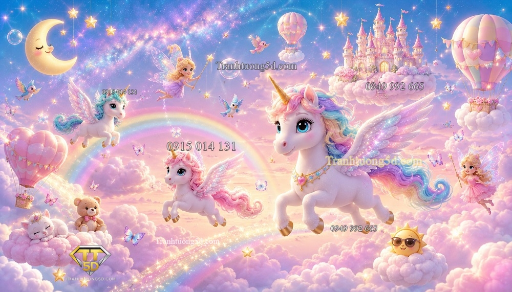 Tranh dán tường BẦU TRỜI KỲ LÂN BAY Flying Unicorn Sky BG28720264 Tranh dán tường BẦU TRỜI KỲ LÂN BAY Flying Unicorn Sky BG28720264