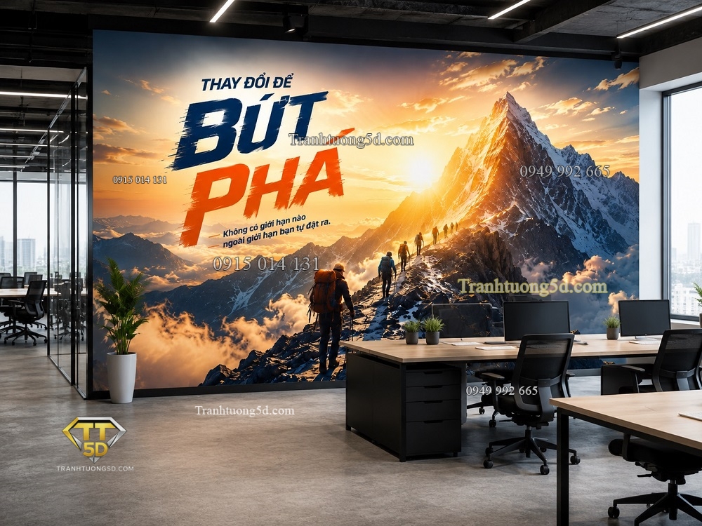 Tranh dán tường BỨT PHÁ GIỚI HẠN – CHINH PHỤC ĐỈNH CAO KL10720266