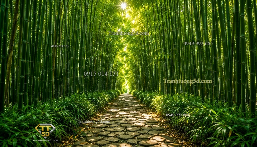 Tranh dán tường Con đường xuyên rừng trúc xanh ngập nắng PA5720266 Tranh dán tường Con đường xuyên rừng trúc xanh ngập nắng PA5720266