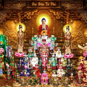Tranh dán tường Đại điện tứ phủ đẹp mới TP3172026