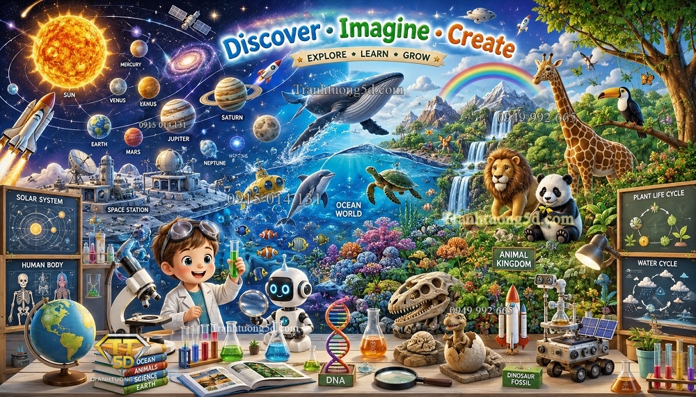 Tranh dán tường PHÒNG THÍ NGHIỆM KHOA HỌC KỲ DIỆU Amazing Science Discovery Lab BG287202616 Tranh dán tường PHÒNG THÍ NGHIỆM KHOA HỌC KỲ DIỆU Amazing Science Discovery Lab BG287202616