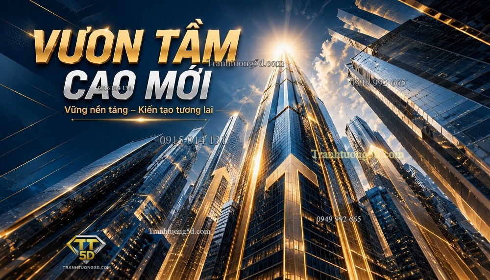Tranh dán tường VƯƠN TẦM CAO MỚI – KIẾN TẠO TƯƠNG LAI KL107202610 Tranh dán tường VƯƠN TẦM CAO MỚI – KIẾN TẠO TƯƠNG LAI KL107202610