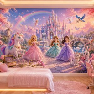 Tranh dán tường VƯƠNG QUỐC PHA LÊ PHÉP THUẬT Crystal Princess Kingdom BG28720261