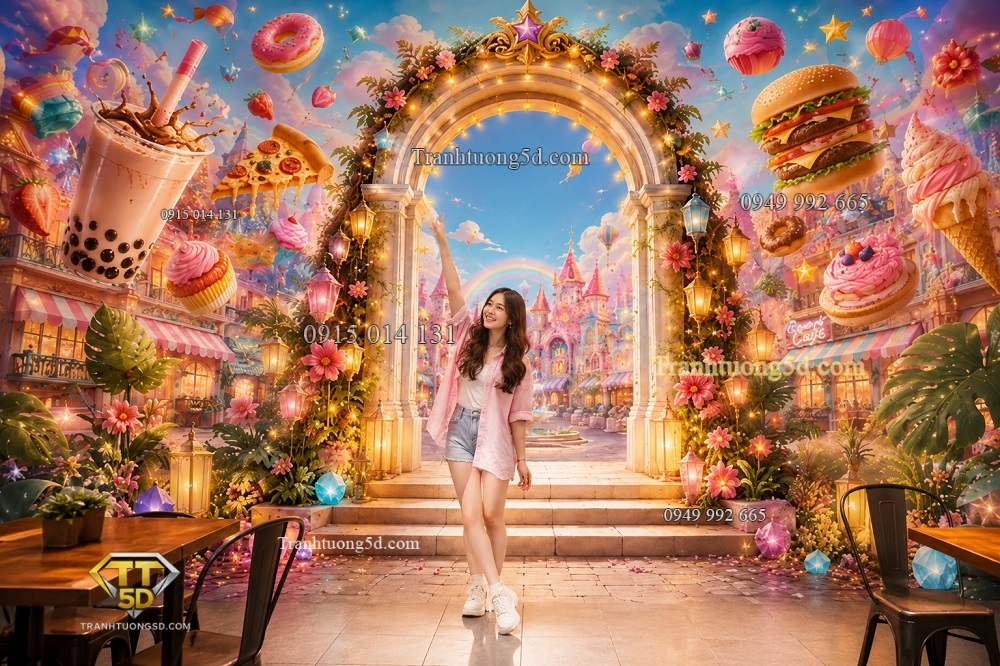 Tranh dán tường quán ăn Cánh Cửa Kỳ Diệu – Food Fantasy Portal NEON16720263 Tranh dán tường quán ăn Cánh Cửa Kỳ Diệu – Food Fantasy Portal NEON16720263