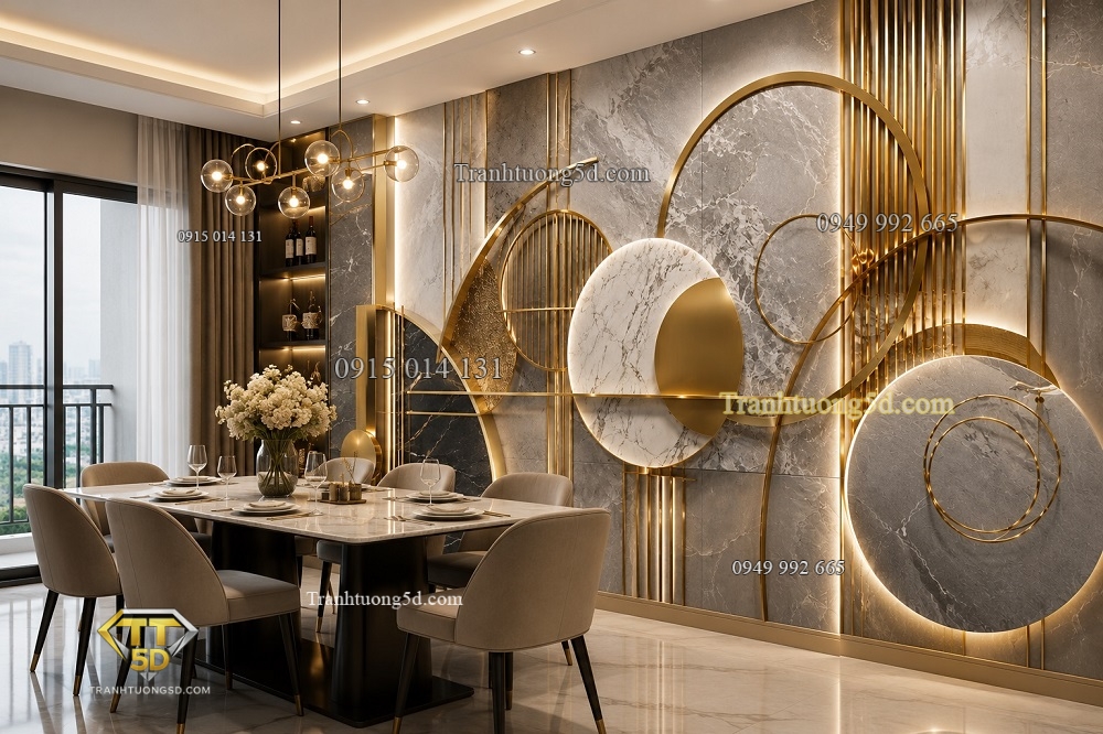 Tranh dán tường trừu tượng kết hợp giữa các đường thẳng kim loại mạ vàng PA87202613 Tranh dán tường trừu tượng kết hợp giữa các đường thẳng kim loại mạ vàng PA87202613