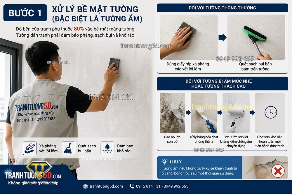 Xử lý bề mặt tường (Đặc biệt là tường ẩm)