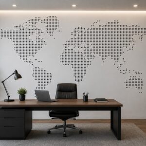 Tranh dán tường bản đồ thế giới chấm bi cao cấp st2617104149