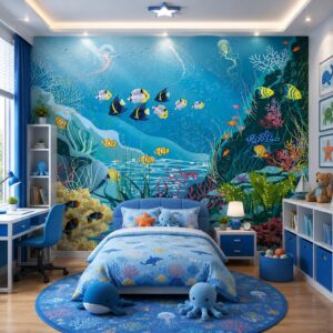 Tranh dán tường phòng trẻ em đại dương dd150