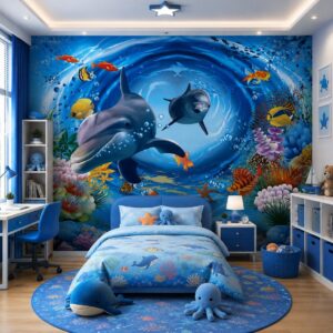 Tranh dán tường phòng trẻ em đại dương dr0630