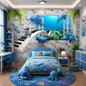 Tranh dán tường phòng trẻ em đại dương dr2060