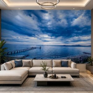 Tranh phong cảnh biển dán tường phòng khách hiện đại st2787225467