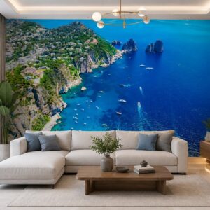 Tranh phong cảnh biển dán tường phòng khách st2521549223