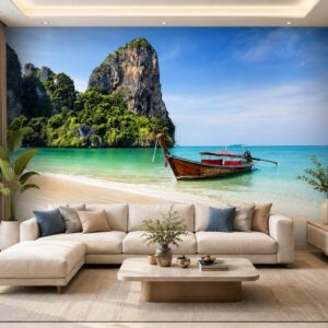 Tranh phong cảnh biển dán tường phòng khách st2740022483