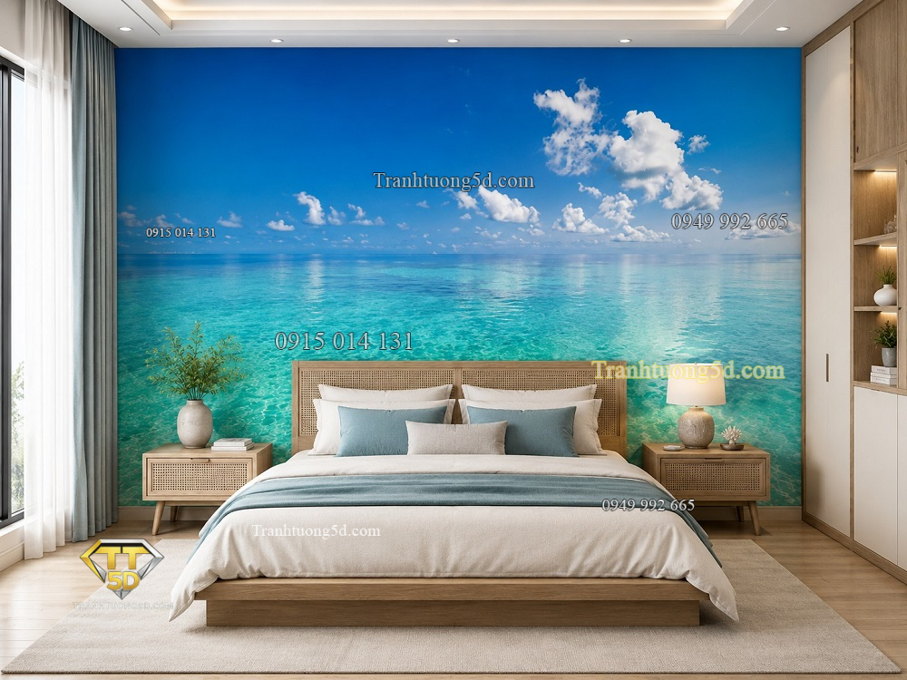 Tranh phong cảnh biển dán tường phòng ngủ st2338271641