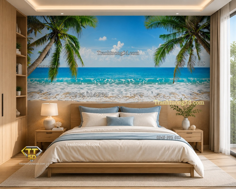 Tranh phong cảnh biển dán tường phòng ngủ st2453583353