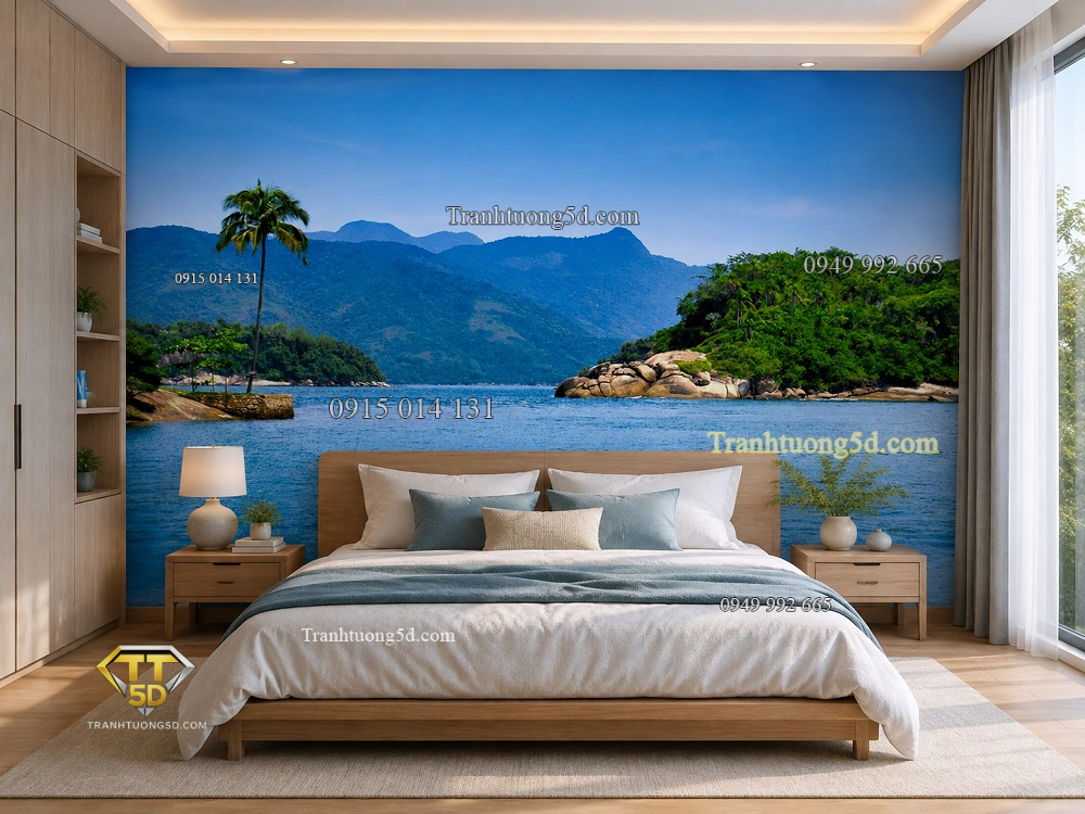 Tranh phong cảnh biển dán tường phòng ngủ st2475384523