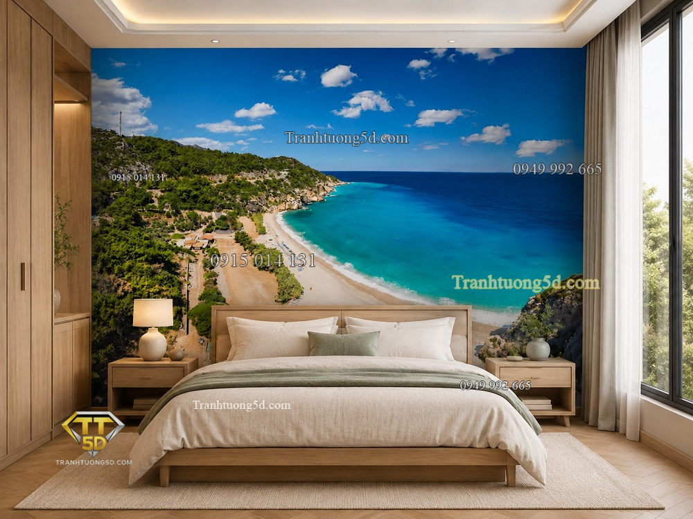 Tranh phong cảnh biển dán tường phòng ngủ st2708774333