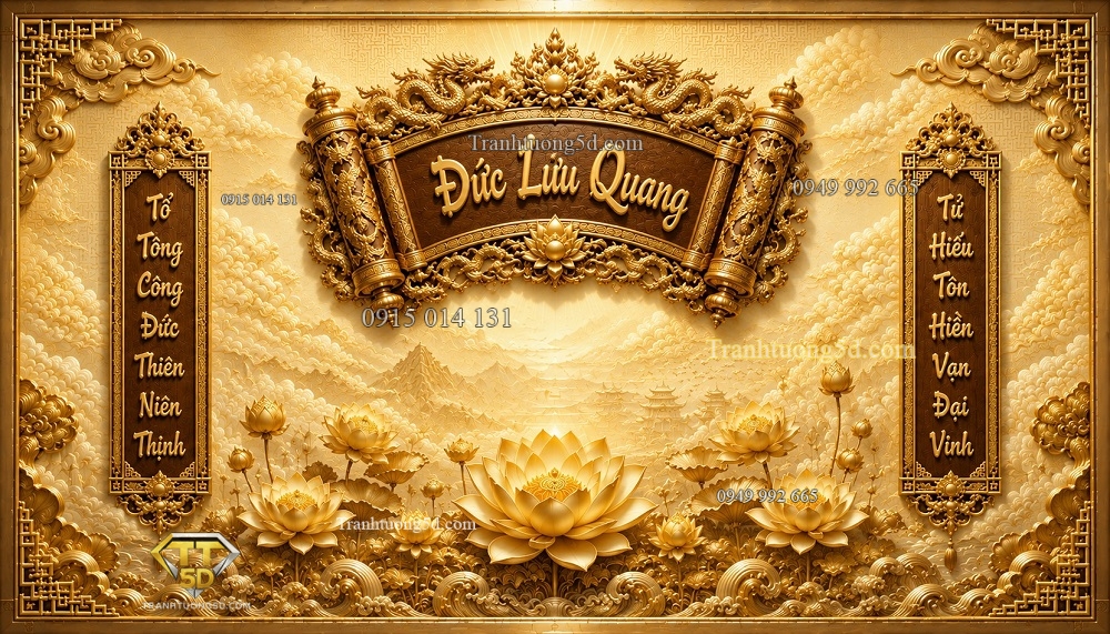 Tranh dán tường câu đối cuốn thư 5D CD3820265 Tranh dán tường câu đối cuốn thư 5D CD3820265