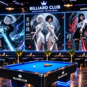 Tranh bida dán tường cô gái kiếm sĩ anime phong cách nhật bản gmd911202613