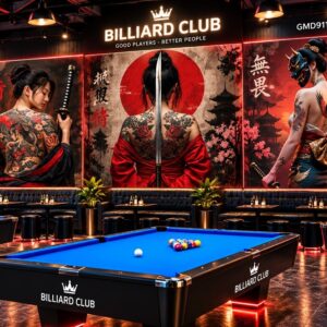 Tranh bida dán tường cô gái samurai phong cách nhật bản gmd911202612