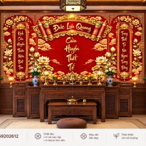Tranh dán tường phòng thờ cửu huyền thất tổ đức lưu quang pt69202612