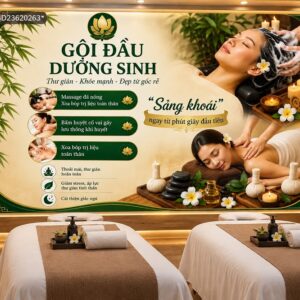Tranh dán tường spa gội đầu dưỡng sinh massage thư giãn chăm sóc sức khỏe gd23620263