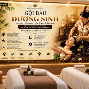 Tranh dán tường spa gội đầu dưỡng sinh thảo dược y học cổ truyền gd23620262