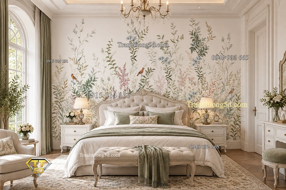 Tranh lá cây hoa nhẹ nhàng phong cách châu âu dán tường phòng ngủ ab756993171 Tranh lá cây hoa nhẹ nhàng phong cách châu âu dán tường phòng ngủ ab756993171