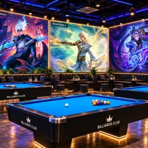 Tranh liên quân mobile dán tường quán bida billiards hiện đại bida91120262