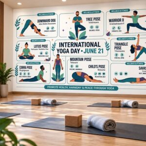 Tranh yoga dán tường các tư thế yoga international yoga day phòng tập yoga ab2053988918