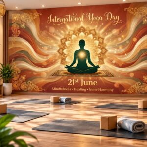 Tranh yoga dán tường international yoga day mandala thiền định phòng tập yoga ab2037068174