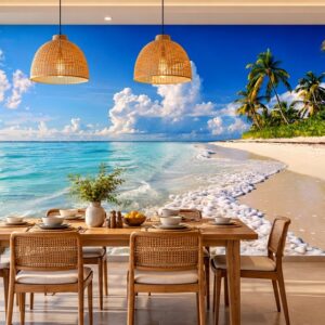 Tranh dán tường cảnh biển phòng bếp ăn ab942025741
