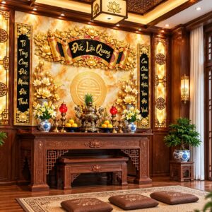 Tranh dán tường phòng thờ đức lưu quang pt24920264