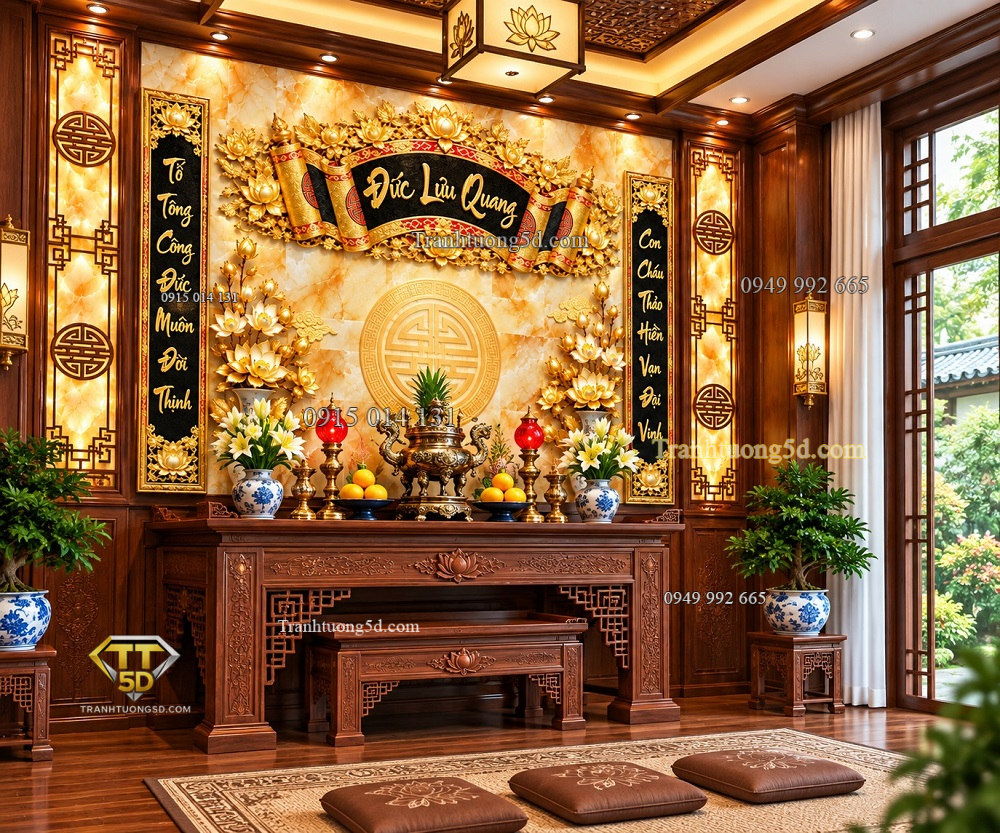 Tranh dán tường phòng thờ đức lưu quang pt24920264
