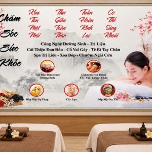 Tranh dán tường spa dưỡng sinh chăm sóc sức khỏe massage trị liệu sp0840